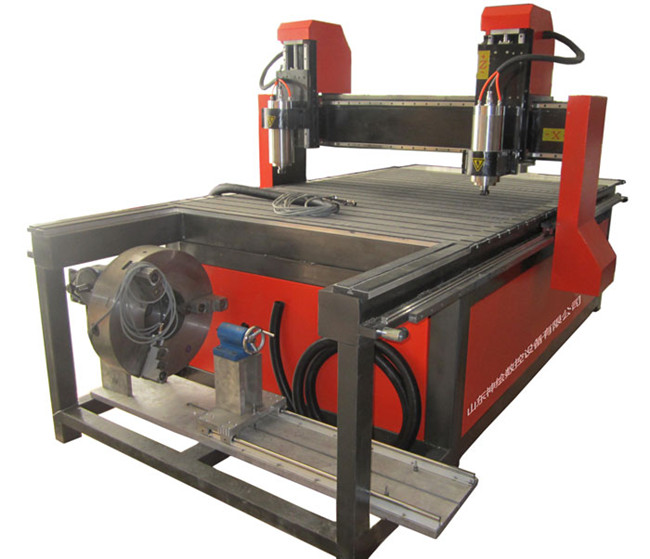 神繪SH-1325雙獨立頭前置旋轉軸雕刻機木工加圓雕一體多功能雕刻機