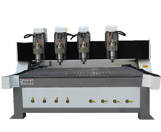 神繪SH-1825四獨立頭六分區真空吸附雕刻機板式家具古典紅木家具雕刻機